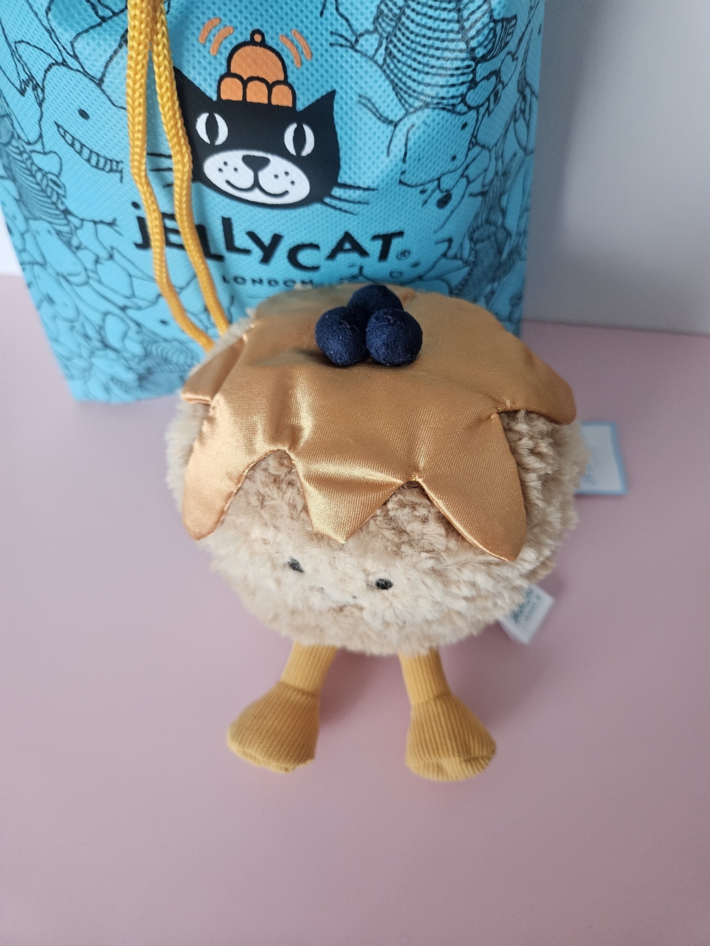 Jellycat Caramel Pudding Plush Bag Charm - Tan - Picture 2 of 5